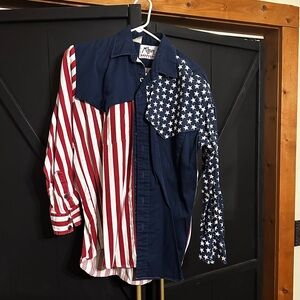 American Flag Roper Button Down